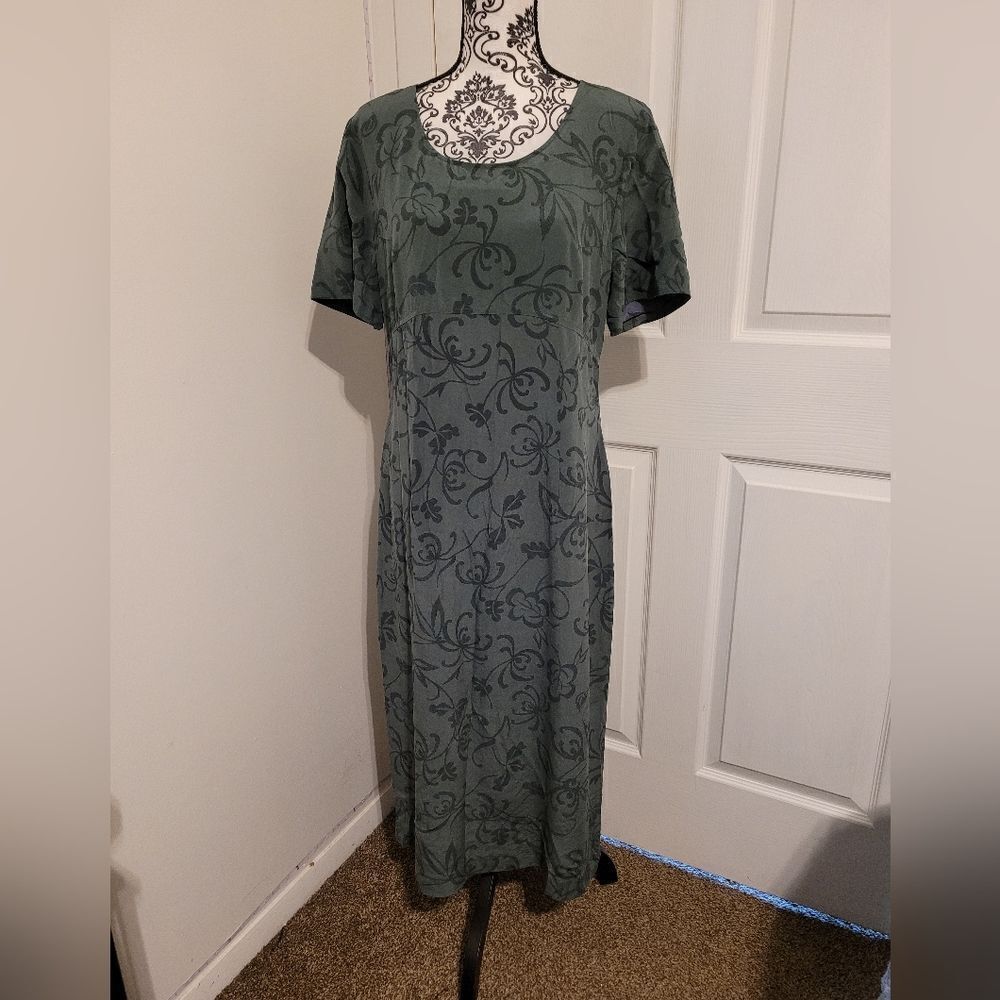 Beautiful green silk dress
